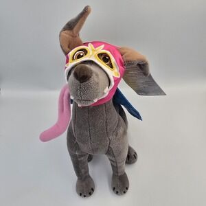 Disney Parks Pixar Coco Dante Dog Lucha Mask Cape Costume 12" Plush